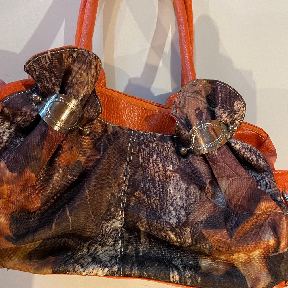 Camo/Orange Handbag